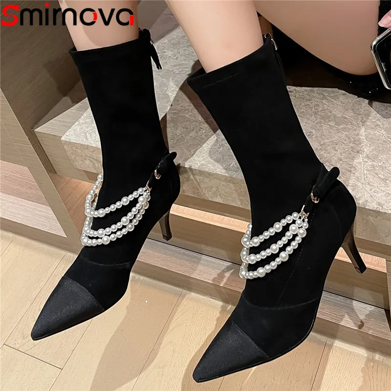 Smirnova 2023 новые детские замшевые кожаные ботинки на молнии зимние сапоги тонком