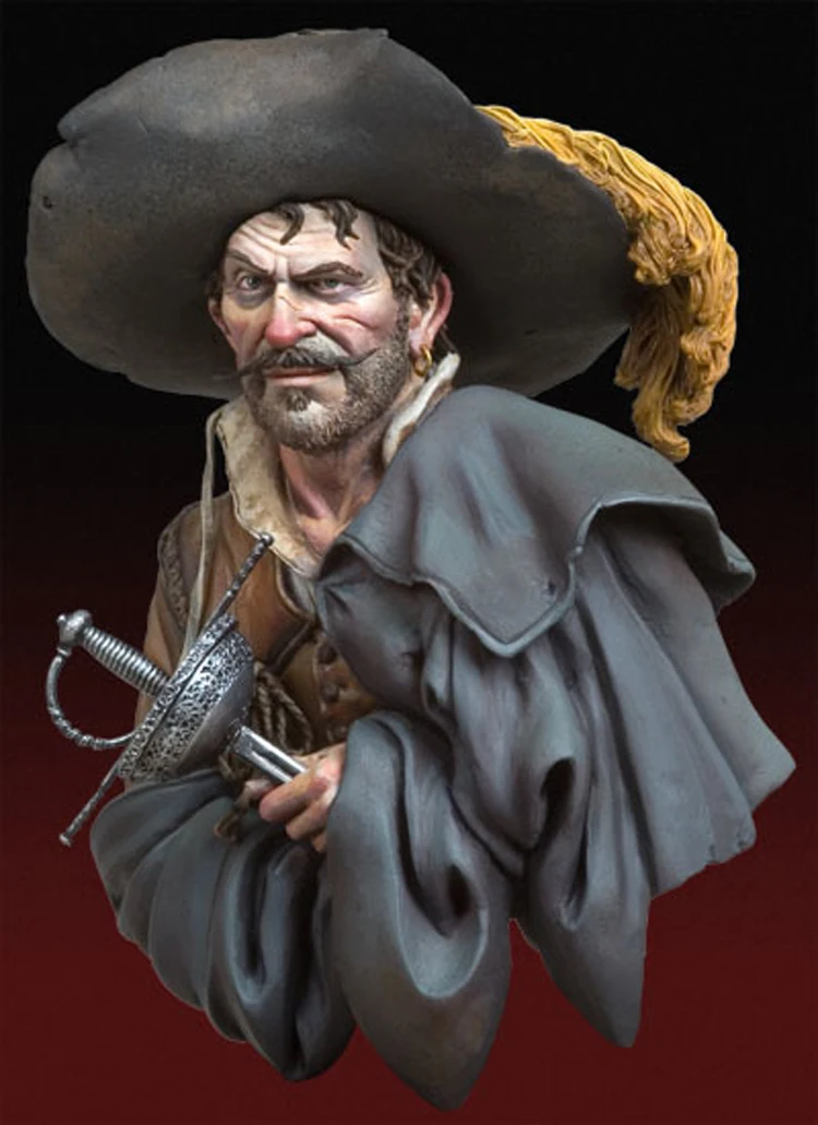 1/10 The Looter 1640 смоляная модель бюст GK историческая тема несобранный и Неокрашенный