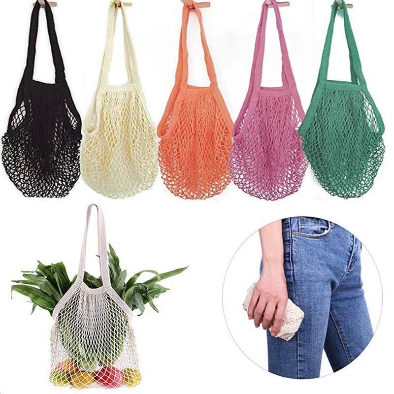 

Friendly Eco Woven Mesh Bag Shopping Storage Bag Ecology Reusable Grocery Shopper Portable Cotton Portable Mesh Durable