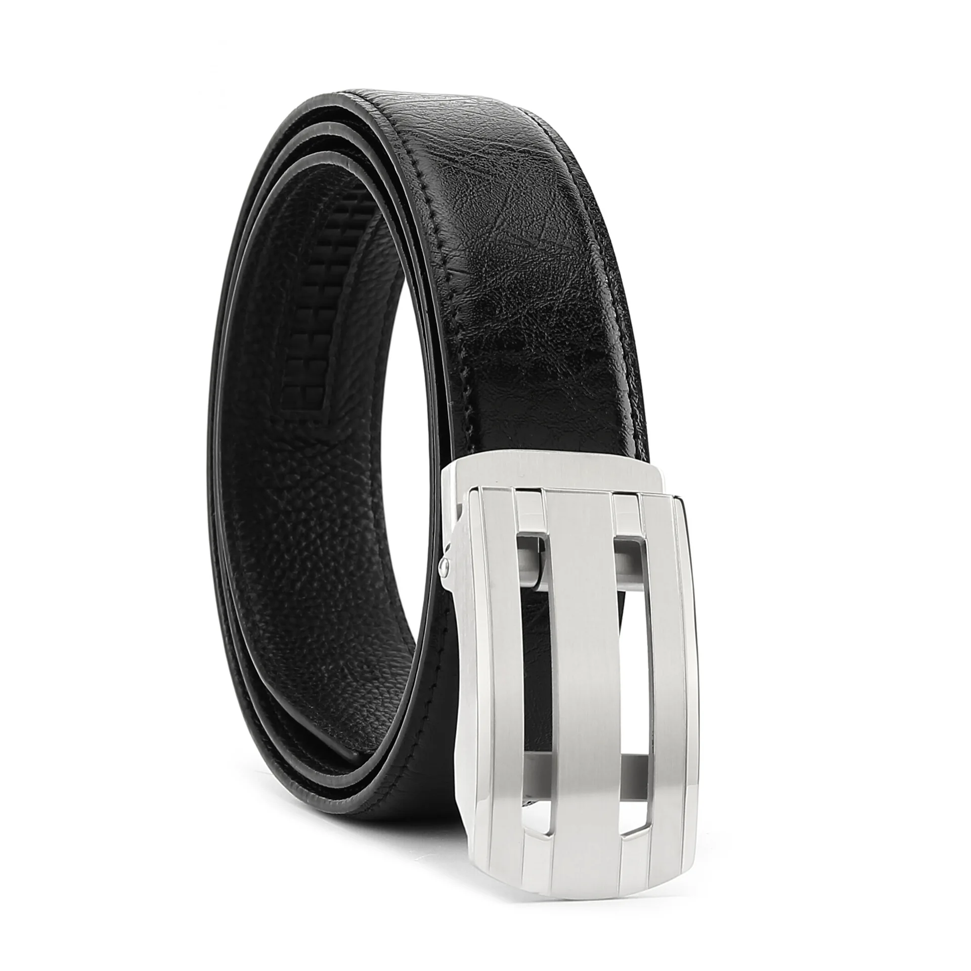 

Men Belt Creative Male Automatic Buckle Cowskin Genuine Leather Belts Boys Waist Belt Man Belt for Men Belt Width About 3.4cm 66