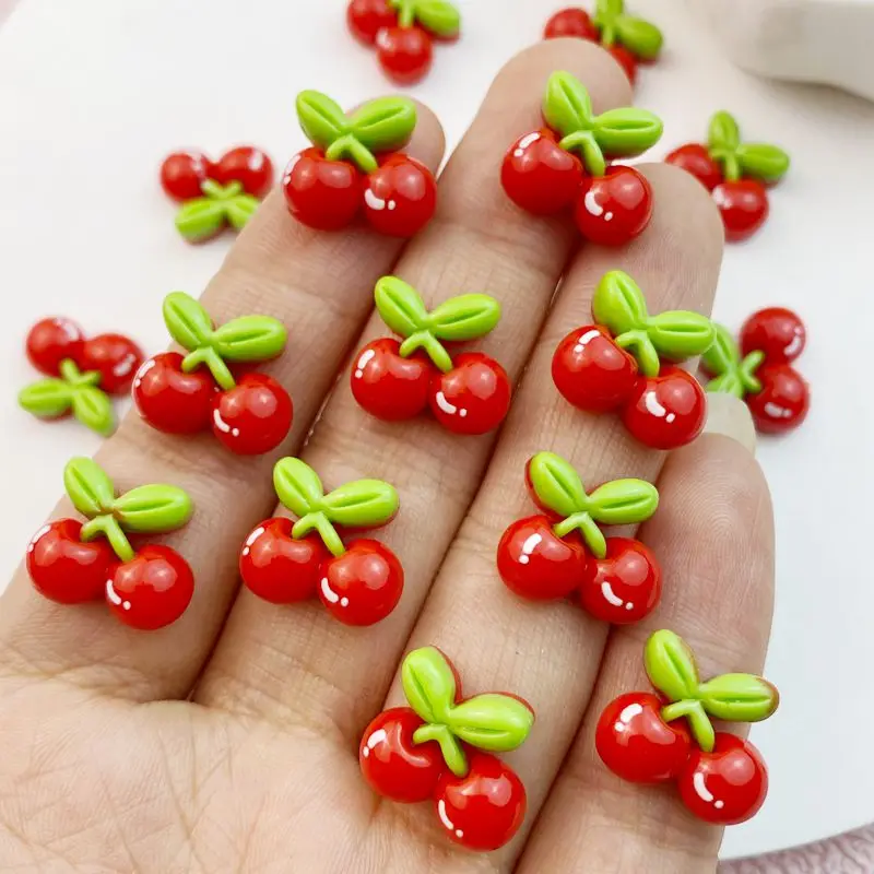 

Набор из 10 украшений для ногтей из смолы TSXJY красные вишни