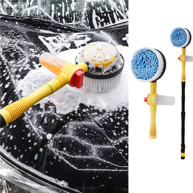 

Microfiber Car Wash Mop Telescoping Brush Soap Cleaning Automatic Foaming Wash Brush Set Home Cars Dual-use Auto Cleaning Set