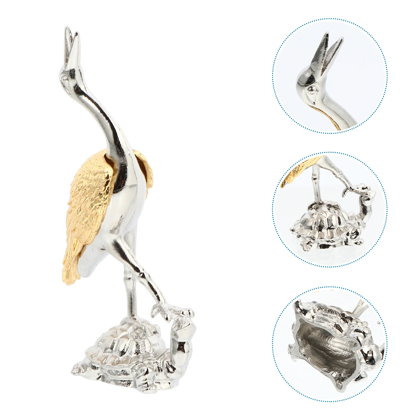 

Metal Statue Tabletop Decoration Miniature Standing Metal Decoration Sculpture Metal Birds for Home Office Style 1