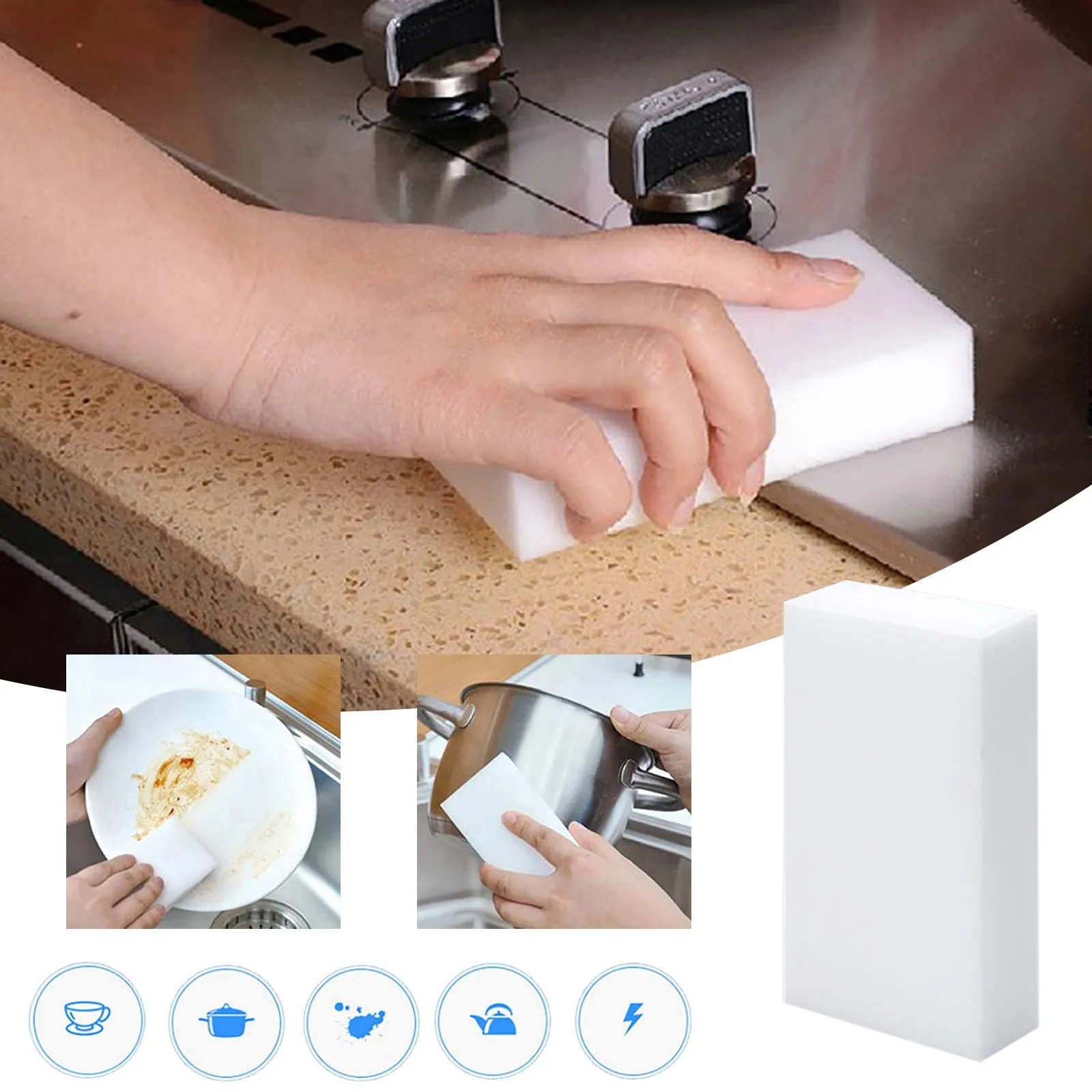

Magic Wipe Car Wash Sponge Wipe Decontamination Nano Friction Cleaning to The Window to The Wall Clean Strong Carpet Cleaner