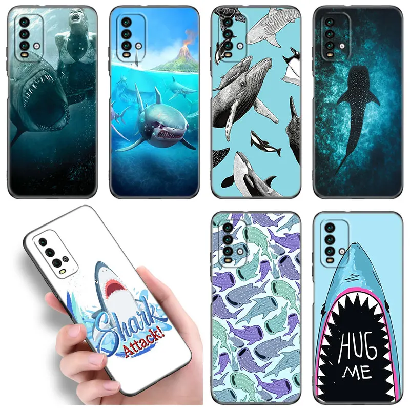 Ocean Whale Shark Phone Case For Xiaomi Redmi 7A 8A 9A 9C 9i 10A 10C K20 K40 Note Mi 9T Pro A2 8 9 SE Lite A3 Mix3 6X Soft Cover
