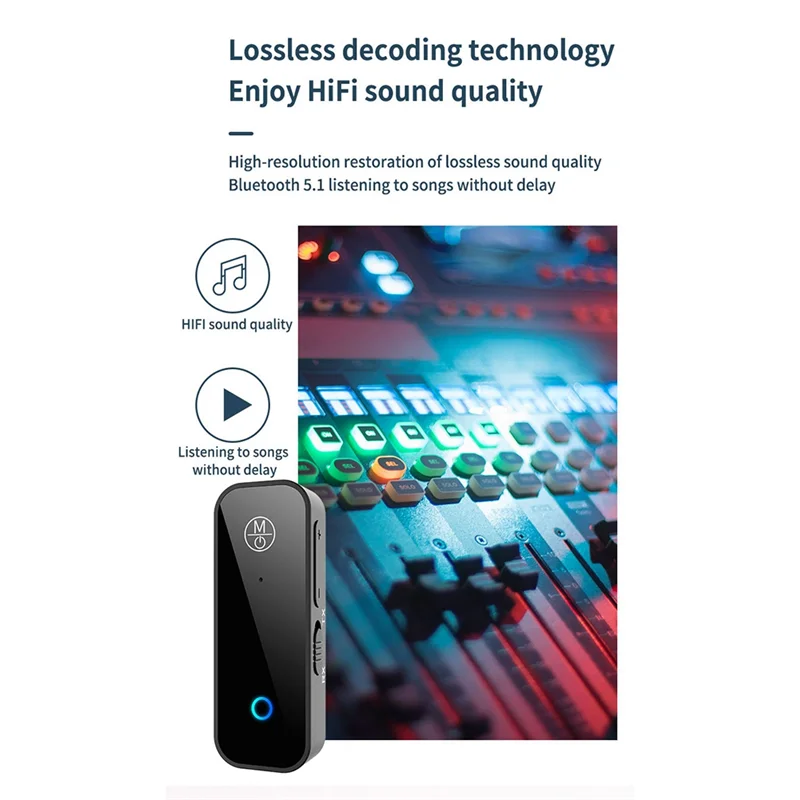 

Lavalier Wireless Bluetooth Audio Receiver Transmitter BT5.1 3.5Mm Jack AUX Car Audio Adapter Support Hands-Free Calling