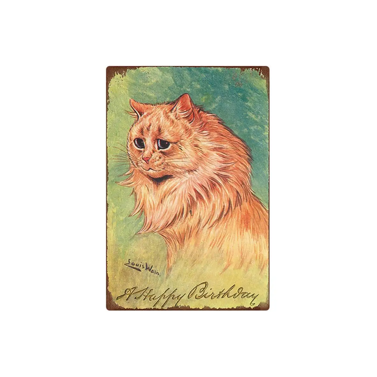 Металлический винтажный жестяной знак декор-кошка с животными для кухни кафе