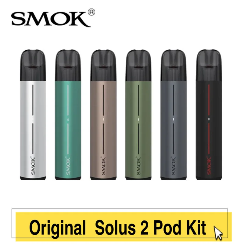 

Original SMOK Solus 2 Pod Kit Box Mod 15W Vape 2.5ml Cartridge 700mAh Meshed 0.9ohm RDL/MTL Vaping Electronic Cigarette Vaporize
