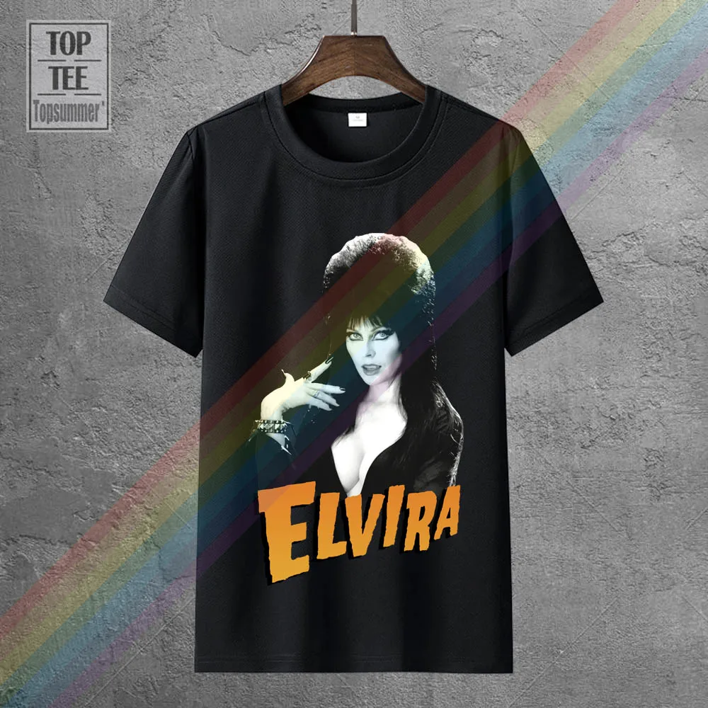 

Elvira Mistress Of The Dark Movie Poster Homme Tee Shirt Hip Hop Clothing Tshirts Sexy Girls T Shirt O Neck T Shirts Xxxxl