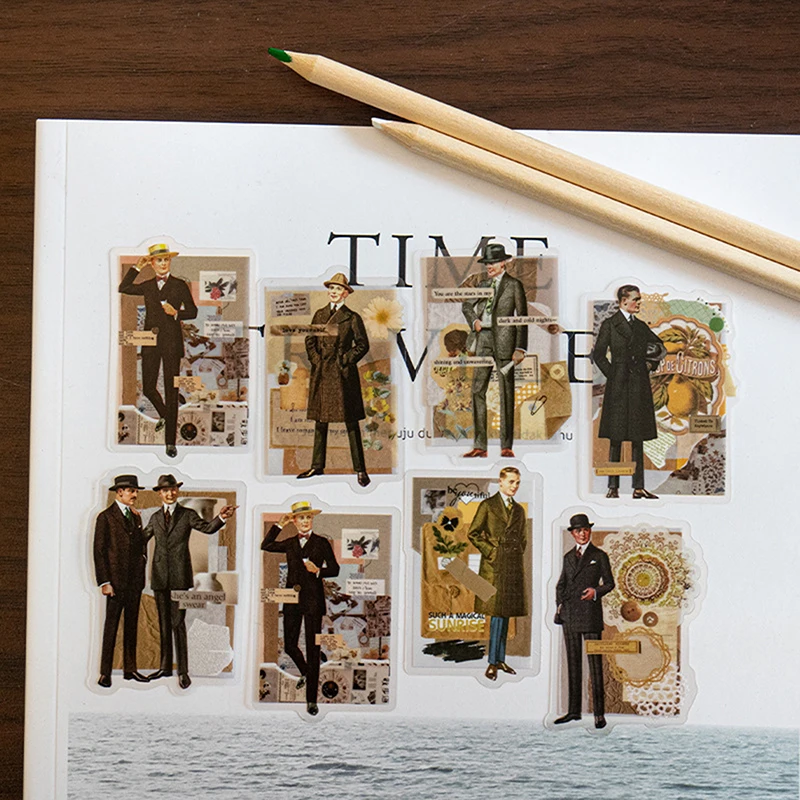 

30pcs/Pack Fashion Notes Series Sticker Model PET Waterproof Lable Collage Diary Decorative Scrapbooking DIY Junk Journal