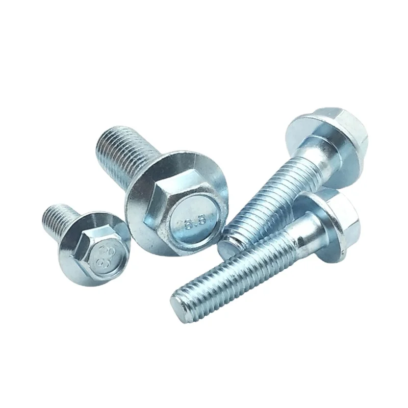 

40pcs M5 M6 M8 Hexagon Bolt Flanged 8.8 Grade Galvanized Outer Hexagon Flange Screw L=10-30mm GB5787 16mm 20mm 25mm