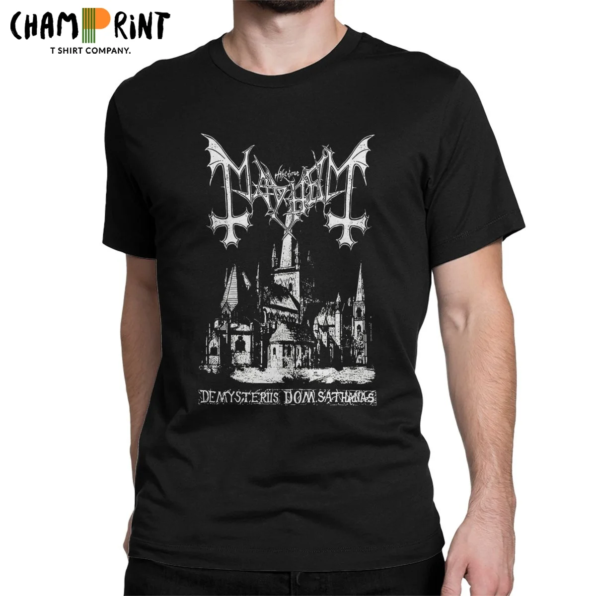 Mayhem Band De Mysteriis Dom Sathanas Alive T-Shirt for Men 100% Cotton Tees Round Neck Short Sleeve T Shirt Summer Clothes