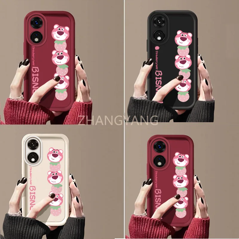 Фотообои для Honor x7a x7 милый мультяшный медведь Фотофон искусственная кожа силикон