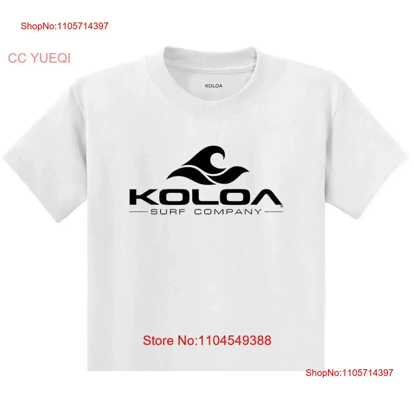 Фото Футболка мужская Koloa Surf Co Classic Wave Heavyweight из 100% хлопка, белая с черным, большие размеры, винтажная, слегка состаренная №1