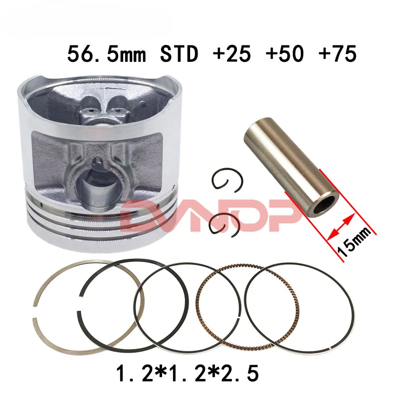 

Поршень 56,5 мм в сборе для Honda CG125 CB125 XL125 CT125 SL125 TL125 CL125 Lifan Zongshen 125 двигатель