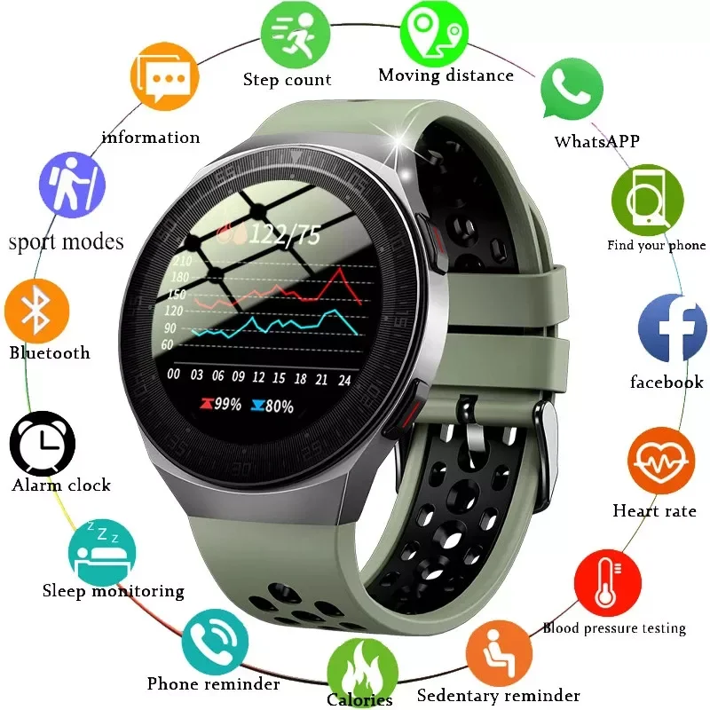 

2021 New Bluetooth Call Smart Watch Men 8G Memory Card Music Player Smartwatch For Android ios Phone Waterproof Fitness Tracker