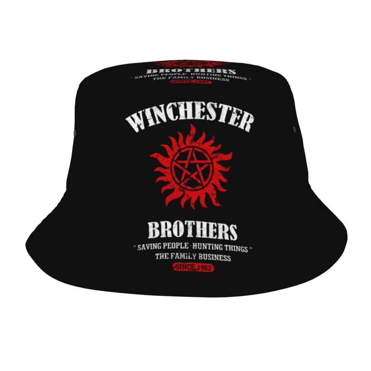 

Unisex Bucket Hat Winchester Brothers Vocation Getaway Headwear Packable Outdoor Sport Fishing Caps Ispoti Dropshipping