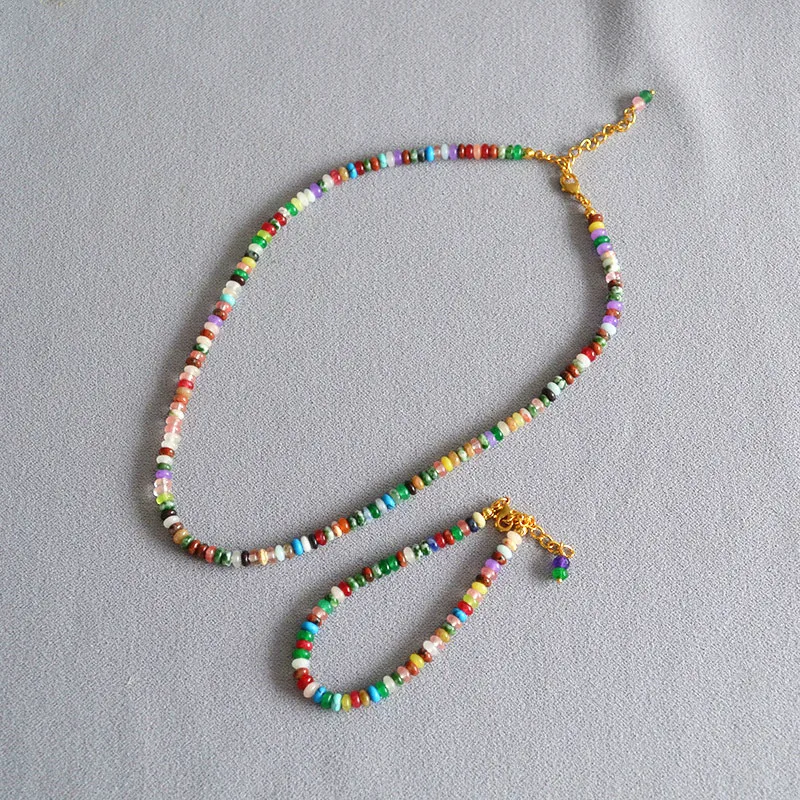 

LONDANY ожерелье Летающий диск цвет Настоящий камень Бусины богемное экзотическое красочное модное ожерелье