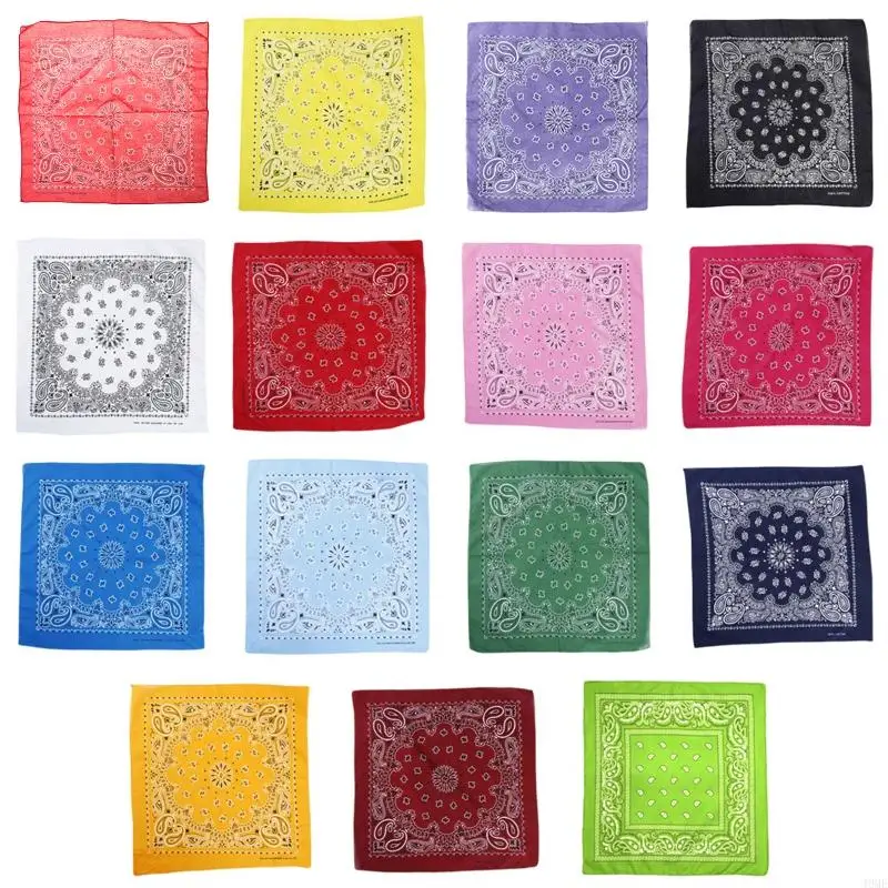 49me Unisex Cotton Hip Hop Bandana Этнический пейсли с принтом