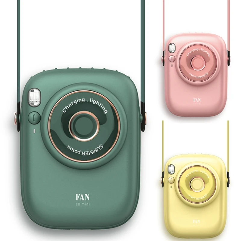 

Portable Handsfree Fan Portable Waist Fan Camera-like Mini Weararble Fan 1800mAh USB Rechargeable for Kids Office Travel