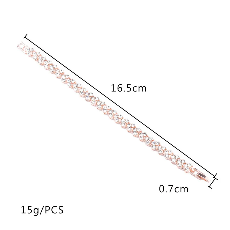 Блестящие хрустальные римские Роскошные браслеты для женщин Циркон Серебряный