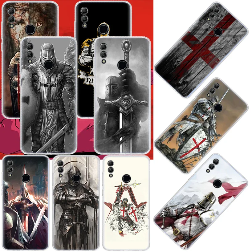 

knights templar tattoo Phone Case For Huawei Honor 50 20 Pro P Smart Z 2021 Y5 Y6 Y7 Y9 10i 9 Lite 9X 8A 8S 8X 7S 7X 7A Cover