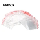 Прозрачные пластиковые пакеты с застежкой-молнией, 100, шт.упак., упаковка для хранения продуктов