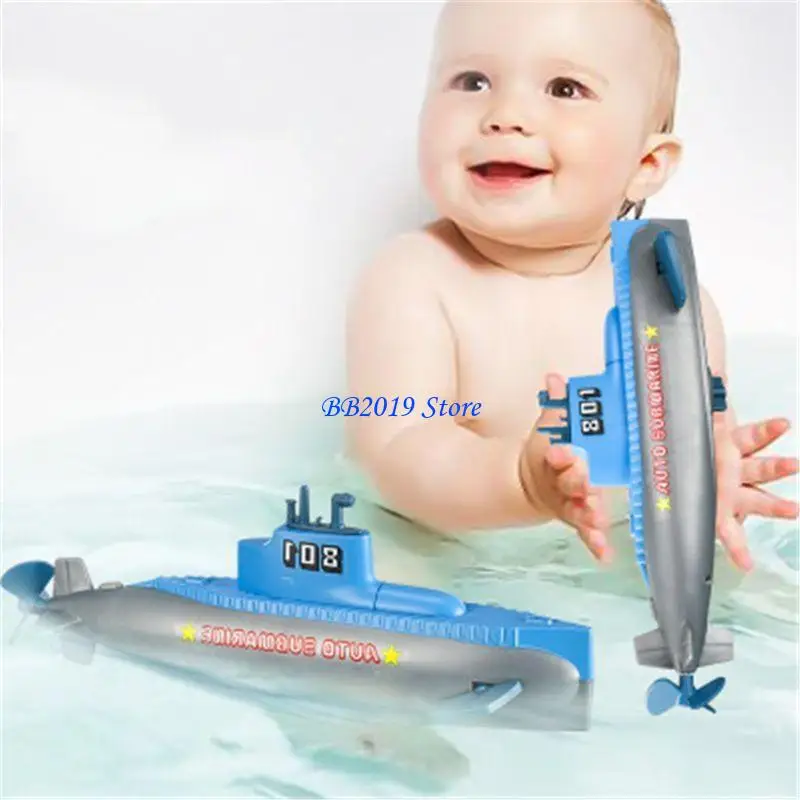 Фото Q0KB Заводные часы-лодка, рабочая игрушка для ванны, детская обмотка, развивающая игрушка для игр в воде, игрушка для бассейна, №4