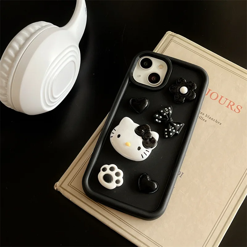 

New Sanrio Hello Kitty IPhone Cases Iphone 14 Pro Max Iphone 13 Pro Max Iphone 11 Iphone 12 Anime Kawaii Cute Creative Girl Gift