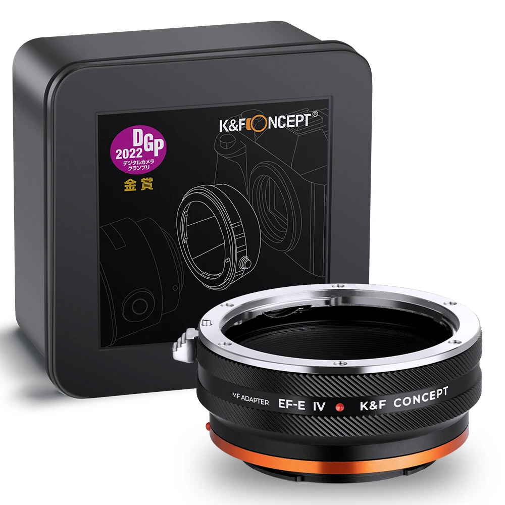 K&F Concept EF-E Canon EOS EF Mount Lens to Sony E FE Mount Camera Adapter Ring for Sony A6400 A7M3 A7R3 A7M4 A7R4