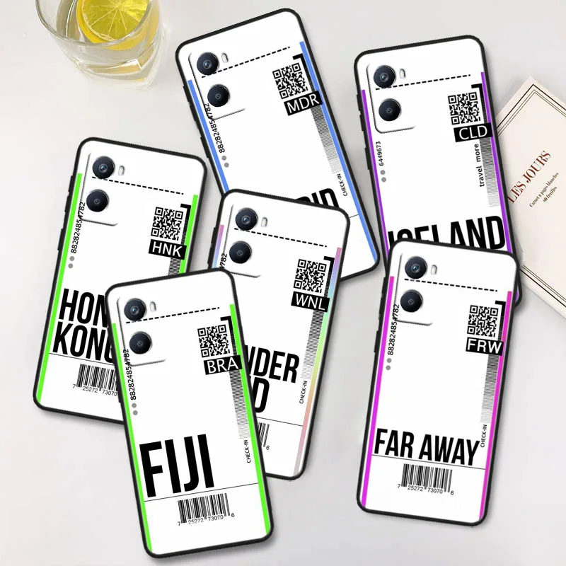 Воздушный билет, милый первоклассный для OPPO A96, A94, A93, A77S, A76, A74, A73, A72, A57S, A56S, A54S, A53, A52, A1K, A15S, A9, A5, черная коридора
