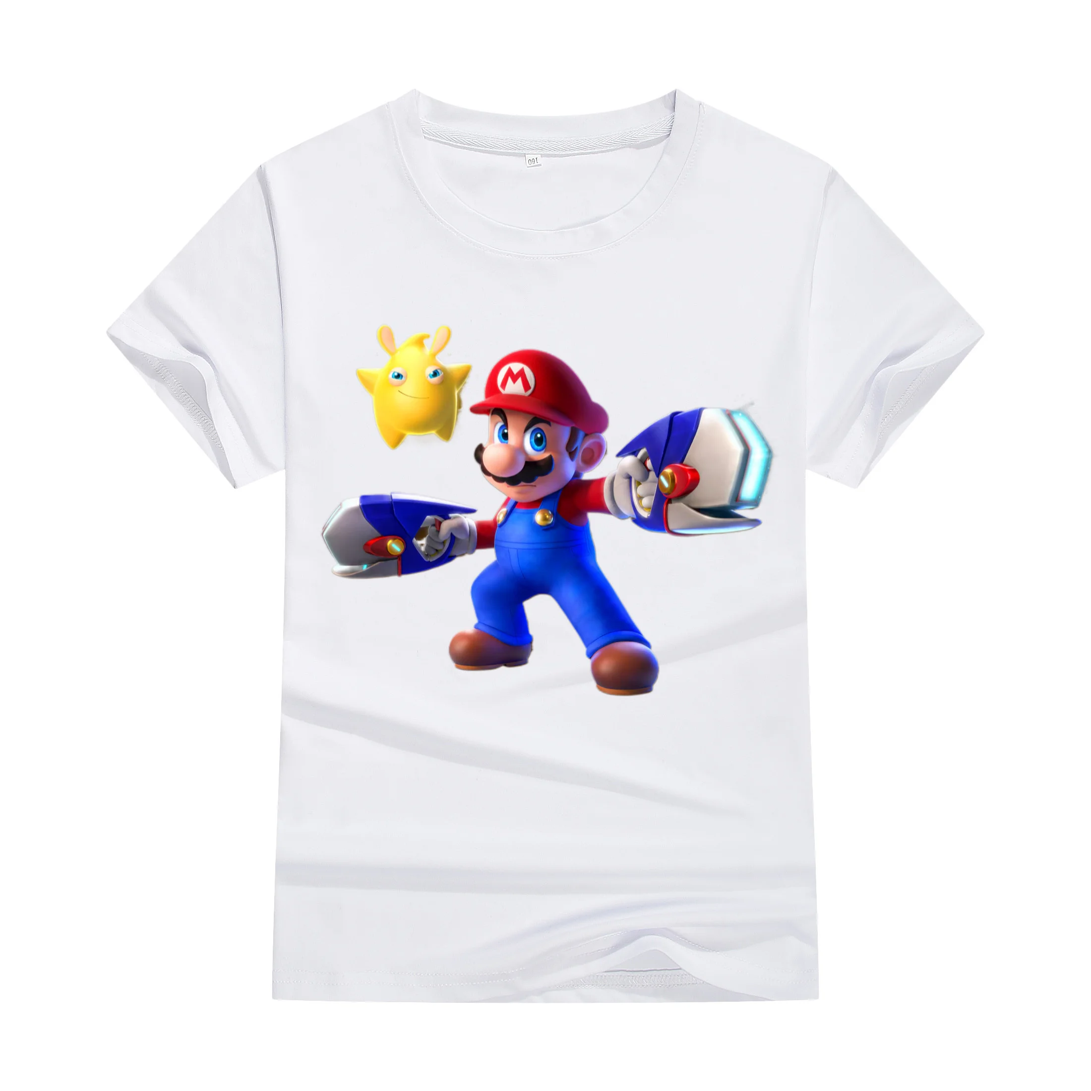 Фото Футболка Super Mario Yoshi 2025 года, модные крутые футболки с коротким рукавом Y2K, забавная футболка, летняя хлопковая одежда с круглым вырезом, одежда оверсайз №3