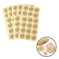 round fait main kraft stickers seal labels sticker for package decorative french handmade sticker stationery supplies 1020 pcs