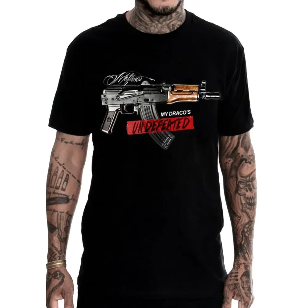 Mafioso Micro Draco Pistol Undefeated футболка новая 100% хлопок с коротким рукавом и круглым