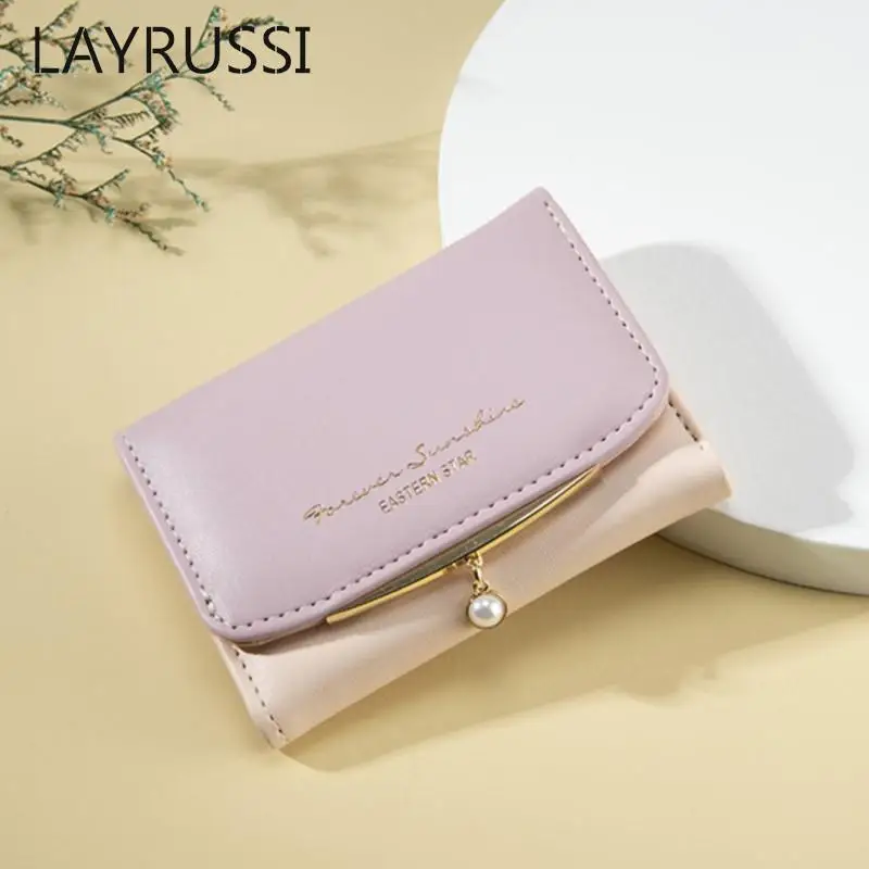 Дизайнерские кожаные женские кошельки LAYRUSSI роскошный женский кошелек с