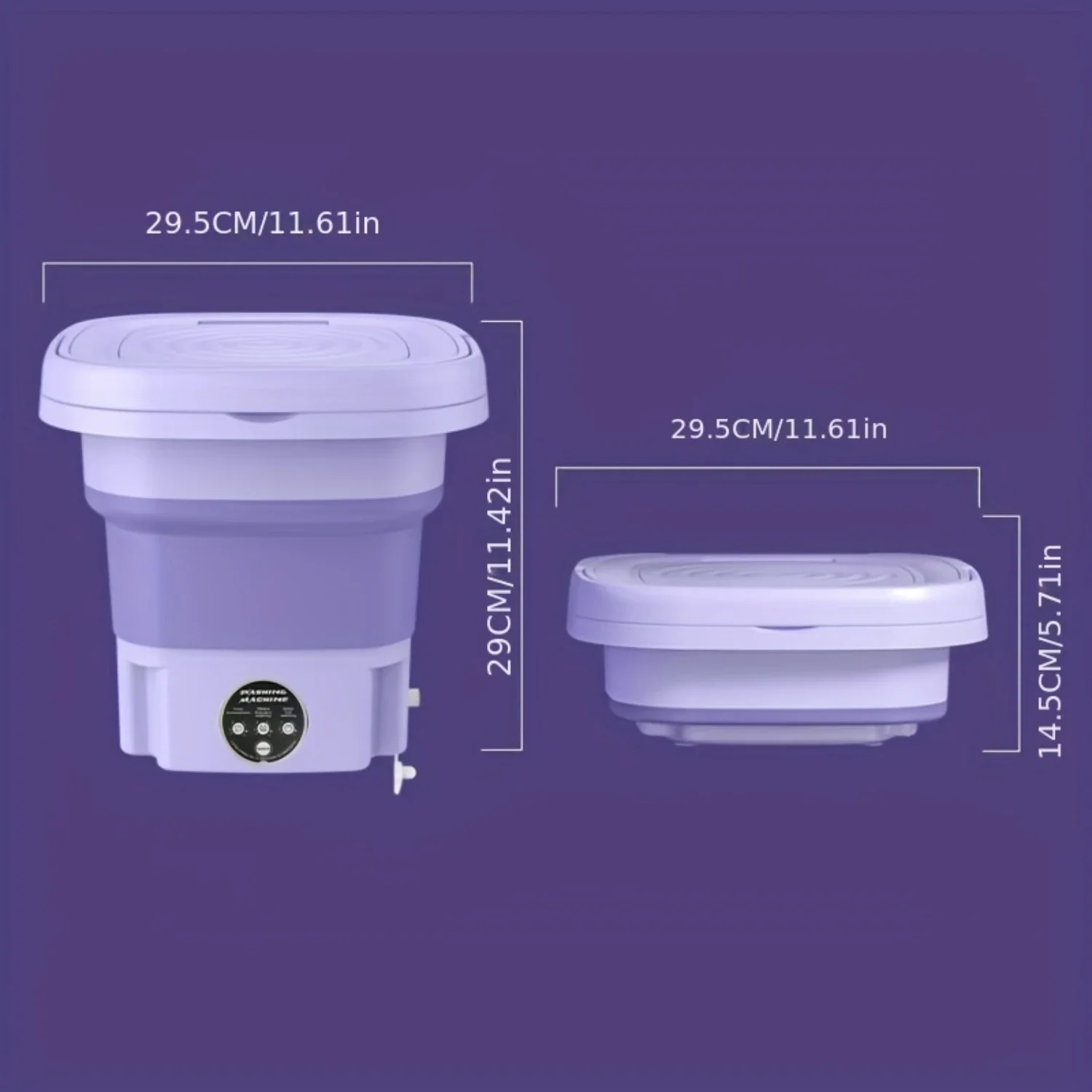 Складная Стиральная машина большой емкости галлонов Мини Портативная подходит