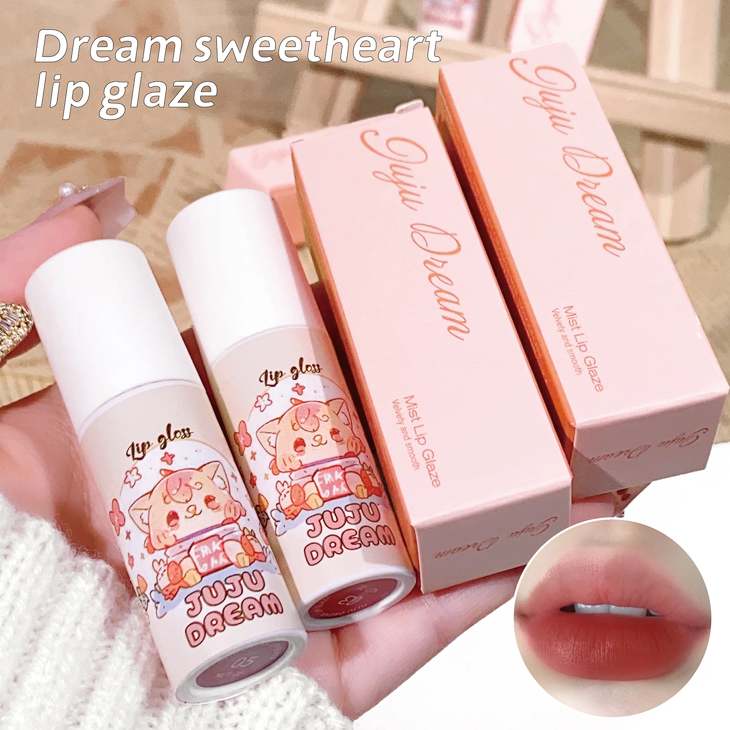 Бархатная глазурованная матовая поддельная однотонная белая медовая персиковая