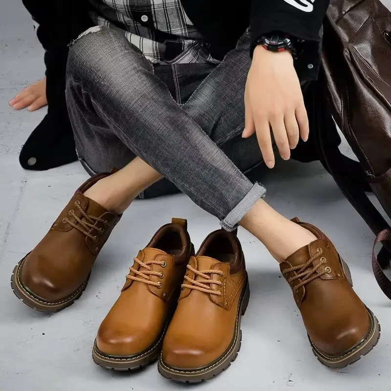 Зимняя мужская обувь Old Head из матовой воловьей кожи на флисовой подкладке