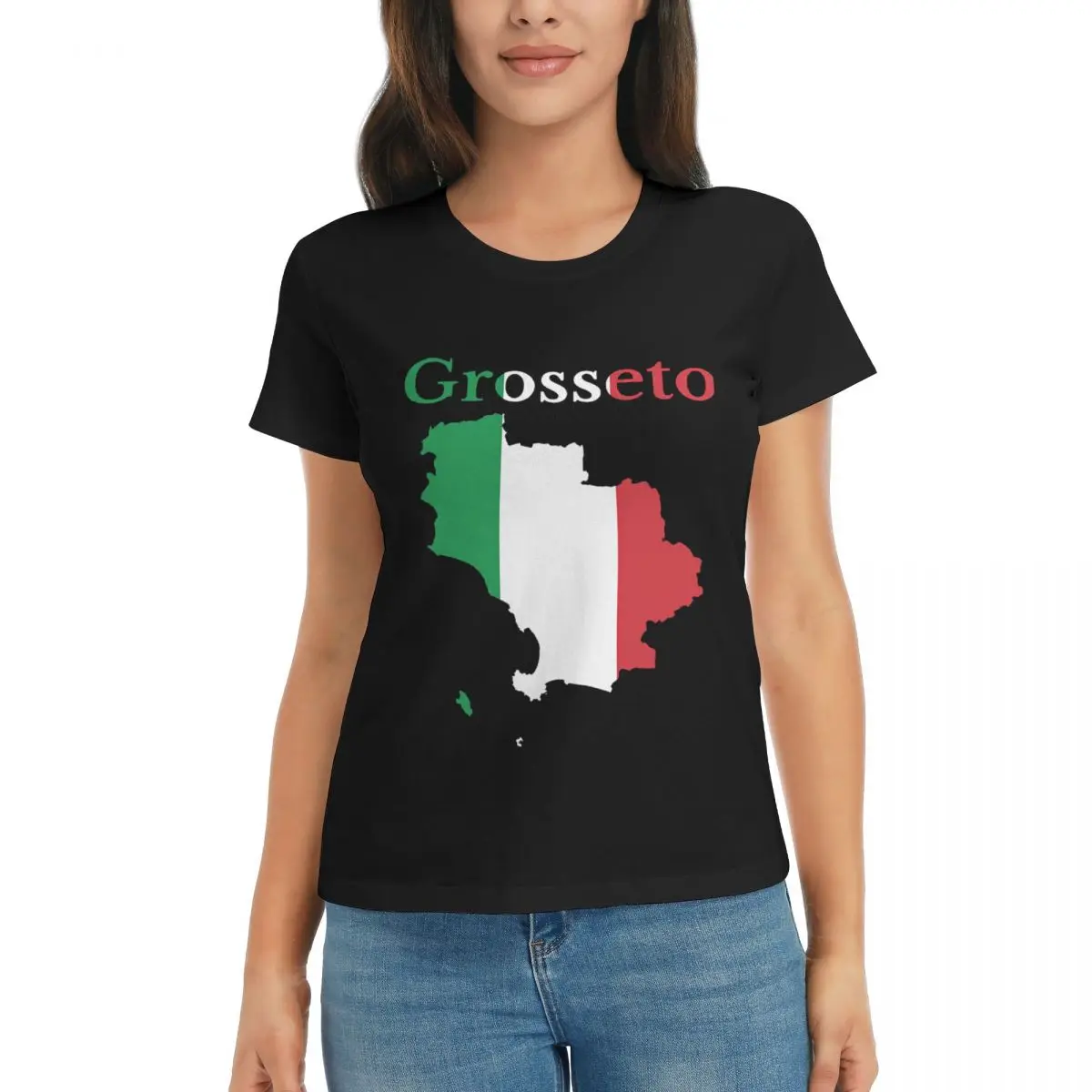 

Province Of Grosseto Map Italian Province 282-2 Movement Black Funny Top tee High grade Activity competition Eur Size