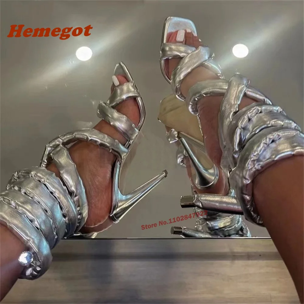 

Сандалии женские большого размера на шнуровке, Босоножки с открытым носком, на высоком каблуке, на тонком каблуке, со шнуровкой, с перекрестными ремешками