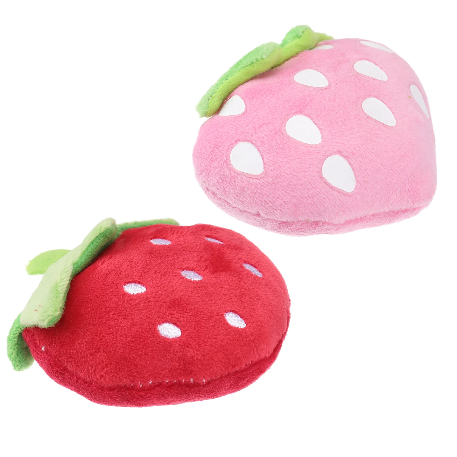

2pcs Pet Cat Dog Pet Sound Strawberry Stuffed Plush Pet Stuffed Plush