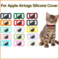 2pcs pet silicone protective case dog cat collar loop finder collar loop for apple airtags locator case tracker anti lost device