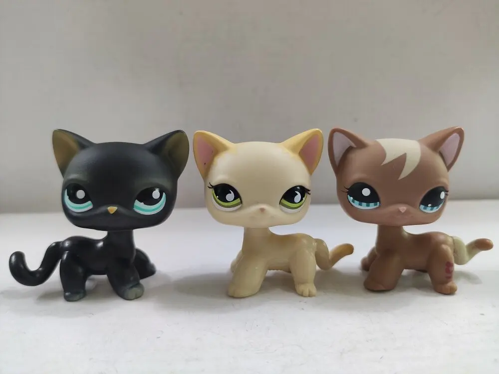 

3pcs/lot LPS Action Figure Toy pet shop CAT Littlest Pet Shop kid toy #994#733#1170