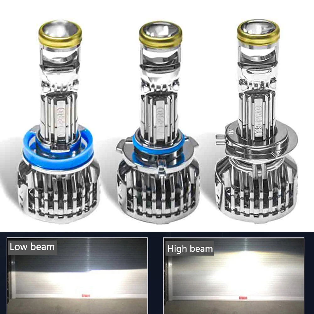 H7 Светодиодные фары Автомобильные линзы H4/9003/HB2 H11 H9 H8 9005 HB3 9006 HB4 Модифицированный