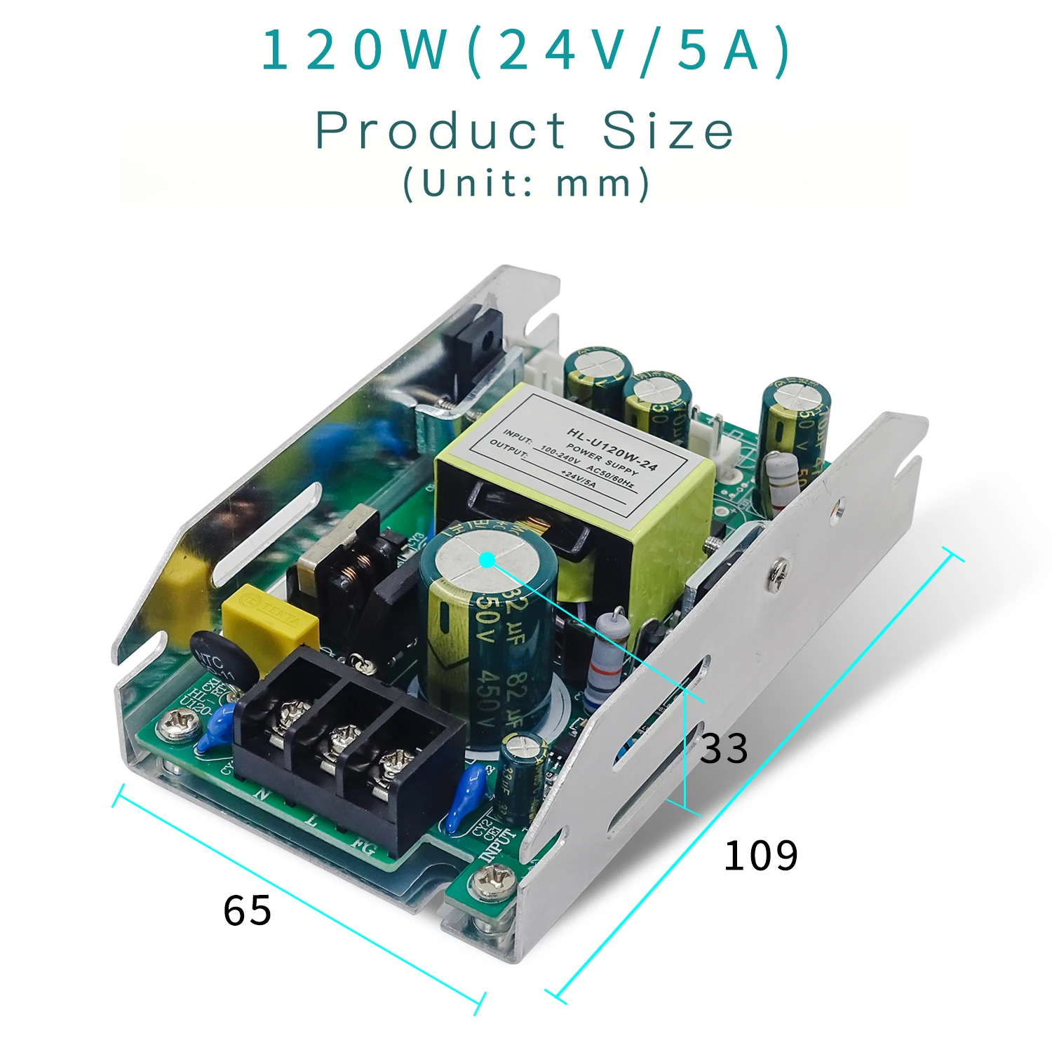 Импульсный источник питания 150 Вт-120 Вт 12-24 В светодиодный используется для 54x3 18x18