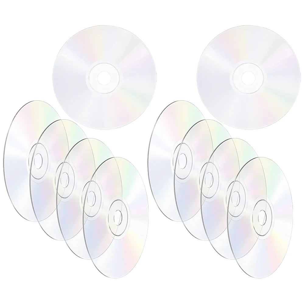 

10 Pcs Decor Decorative Discs Mltifunctional CD Decorations Plastic DIY Clear Household Blank Cds