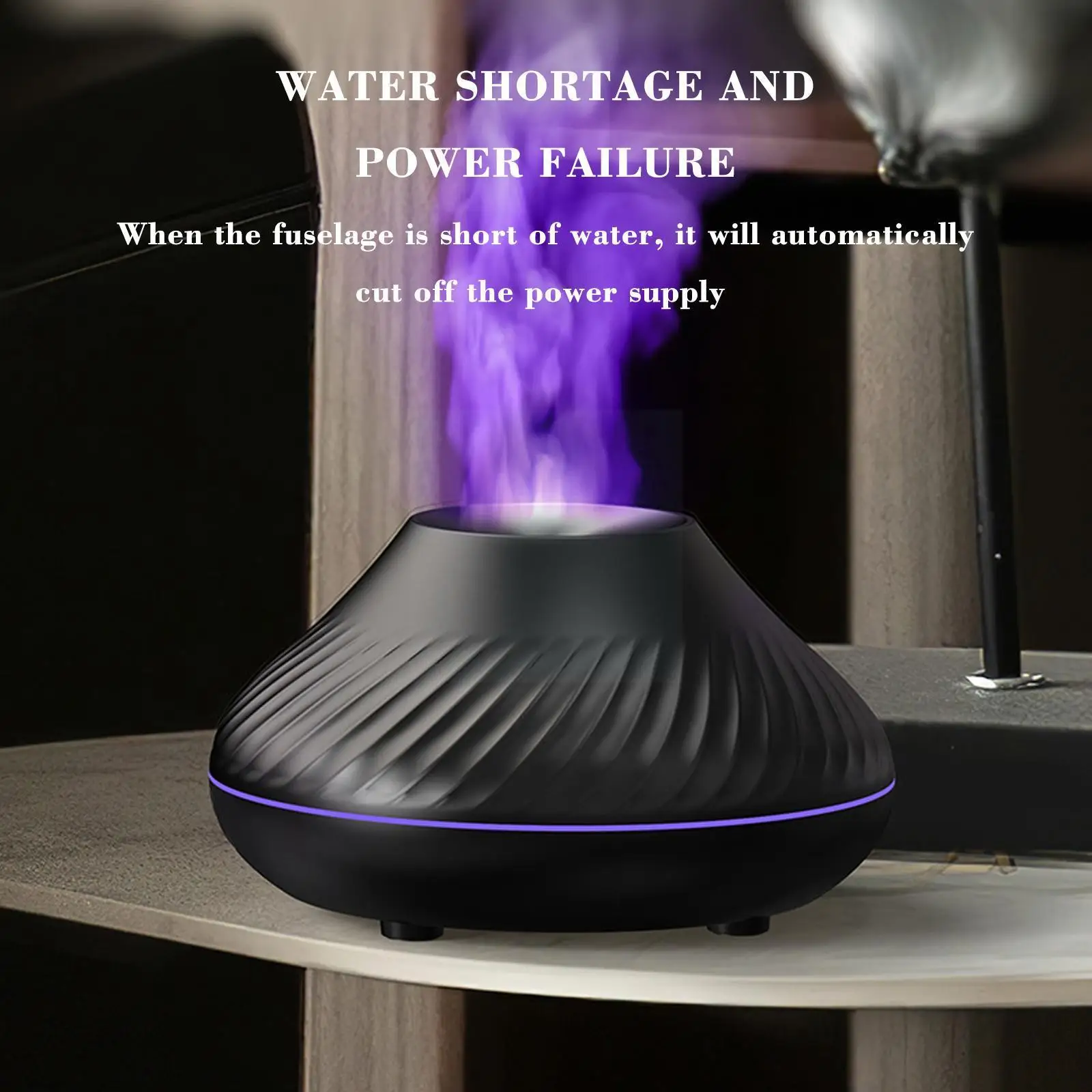 

Аромадиффузор с вулканическим пламенем, увлажнитель воздуха с лампой холодного цвета, ультразвуковой портативный распылитель для тумана, ...