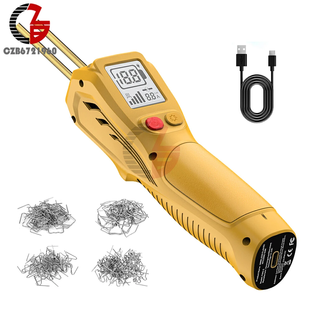 

500 Вт сварочный аппарат для пластика, ЖК-дисплей, ручная беспроводная зарядка, пластиковый сварочный пистолет, автомобильный бампер, горячий степлер, ремонтный комплект бампера