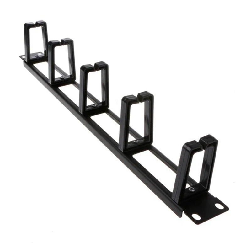 

6X 19 Inch 1U Rack Cabinets Cable Management Network Organizer Hollow Metal Base Five Ring Detachable Wire Manager Frame