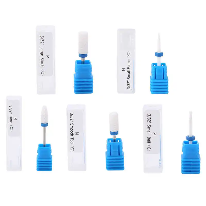 5 Типов керамической цилиндрической головки для шлифовки ногтей на маникюрном фрезере фреза фрезерование полировка.